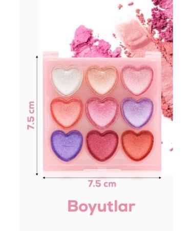 MUJGAN 9-Piece Heart Eyeshadow Palette No:1 - Buy Online on GoSupps.com