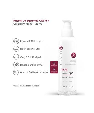 SantePlus Sos Recuops Repair Care Cream 125 ml (Eczema Psoriasis Itching) - Buy Online on GoSupps.com