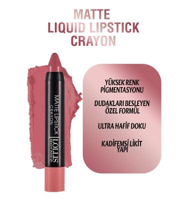 Lollis Matte Lipstick Crayon 01 /matte Pencil Lipstick 01 - Buy Online on GoSupps.com