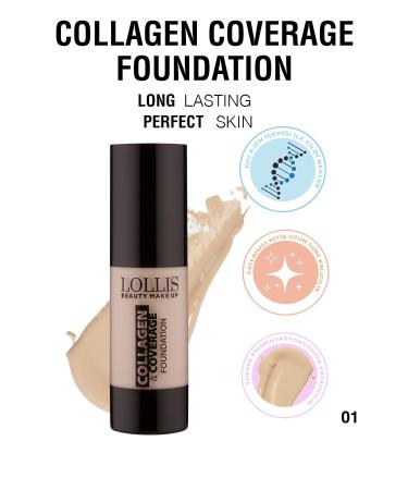 Lollis Collagen Coverage Foundation 01 Medium /collagen Coverage Foundation 01 Medium Tone