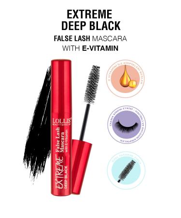 Lollis Extreme Deep Black False Lash Mascara / Intense Black Mascara / Intense Black Mascara