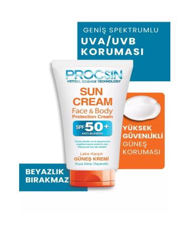 PROCSIN Sun Cream Face&Body SPF50+ 50ML - Buy Online on GoSupps.com