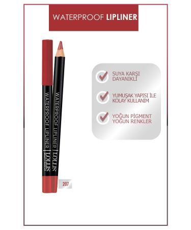 Lollis Waterproof Lipliner 207 Dramatic Red / Waterproof Lip Pencil 207 Dramatic Red - Buy Online on GoSupps.com