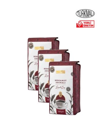 Harras Bergamot Flavored Black Tea 500grx3 Package