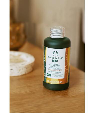 THE BODY SHOP Boost Shine On Hair and Body Oil 100 ml - Buy Online on GoSupps.com