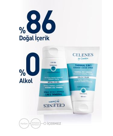 Celenes by Sweden Thermal 3in1 Peeling Mask Cleanser 150ml All Skin Types - Buy Online on GoSupps.com