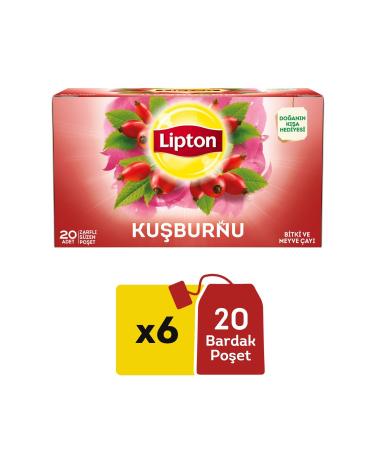 Lipton Rosehip Cup Tea Bag X 6 Pieces