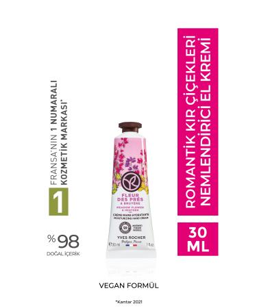 Yves Rocher Moisturizing Hand Cream - Romantic Wildflowers - 30ml-81361