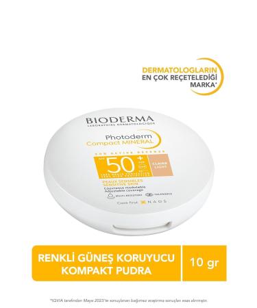 Bioderma PHOTODERM MINERAL LIGHT SPF50 CONCEALER EFFECT SUN PROTECTIVE COMPACT POWDER 10 GR PSSN3445