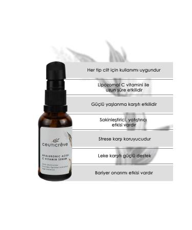 ceuticreve Moisturizing Vitamin C Serum Intensive Formula - Hyaluronic Acid C Vitamin Serum 30 ml - Buy Online on GoSupps.com