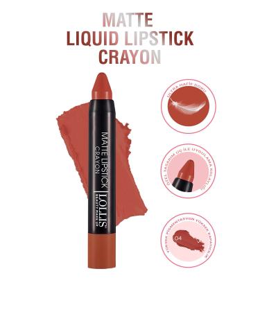 Lollis Matte Lipstick Crayon 04 / Matte Pencil Lipstick 04
