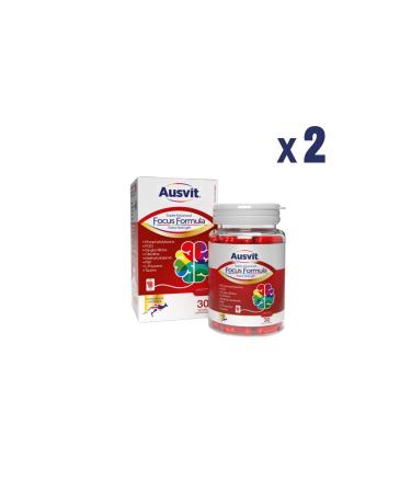 Ausvit Focus Formula Two Boxes Capsule Supplement Containing Phosphatidylserine and L-Theanine 30 Vegan Caps
