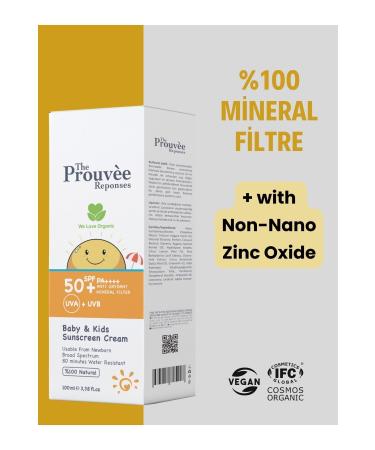 The Prouvee Reponses 0 Natural 50 Spf Organic Sunscreen Cream for Babies and Children 100 ml - Buy Online on GoSupps.com