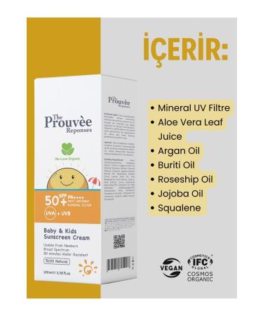 The Prouvee Reponses 0 Natural 50 Spf Organic Sunscreen Cream for Babies and Children 100 ml - Buy Online on GoSupps.com