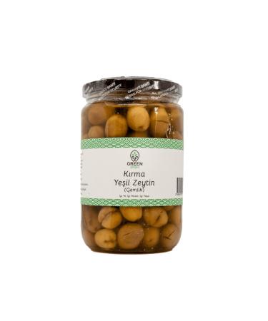 GREENDISH Cracked Green Olives 630gr
