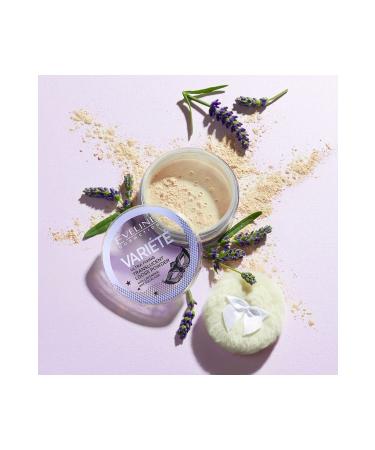 Eveline Cosmetics Variete Loose Lavender & SQUALANE Mattifying Moisturizing Vegan Powder - Buy Online on GoSupps.com