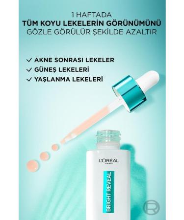 L'Oreal Paris BRIGHT REVEAL ACNE SUN SKIN SOOTHING AND BALANCING SERUM 30ML DEMBA6091 - Buy Online on GoSupps.com
