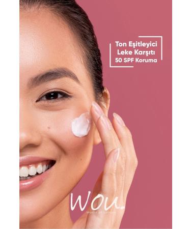 WOU World of Unique Wou Pink Touch Tone Equalizer and Brightener High Protection Effective Spf50 Sun Cream 50ml-All Skin - Buy Online on GoSupps.com