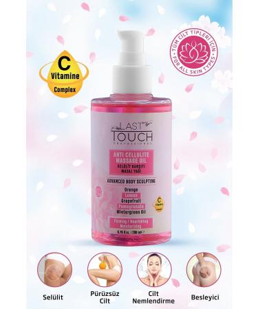 LAST TOUCH Anti-Cellulite Massage Oil 200 Ml Vitamin C Complex - Buy Online on GoSupps.com