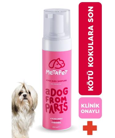 Metapet Odor Eliminating Dry Foam Dog Shampoo Natural and Organic Dog Perfume Suitable for Puppies 200 Ml