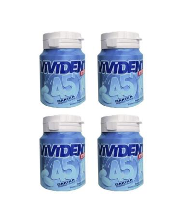 Vivident Xylit 45 Minutes Mint Flavored Dragee Gum 67 Gr. X 4 Pieces
