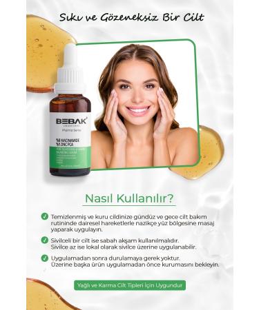 Bebak Pharma Pore Tightening and Sebum Balancing Serum 5% Niacinamide + 1% Zinc Pca 30ml - Buy Online on GoSupps.com