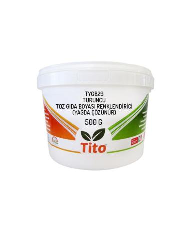 Tito Orange Food Colorant Powder Oil Soluble E110 500 G
