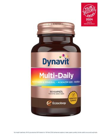 Dynavit Multi-daily Multivitamin&Mineral-Coenzyme Q10-Rodiola 30 Capsules - Buy Online on GoSupps.com