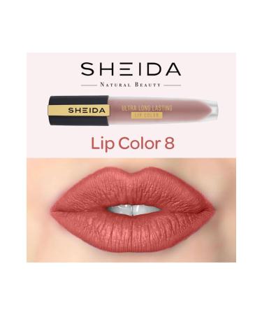 Sheida Ultra Longlasting Lipcolor - Liquid Lipstick No:8