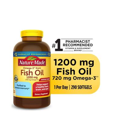 Nature Made Omega 3 Fish Oil 1200mg 290 Softgels