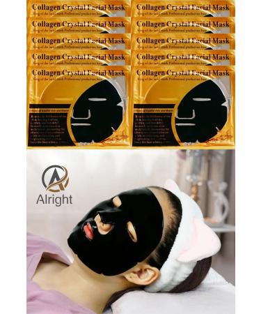 Alright 10 Activated Charcoal Face Care Mask Bright and Smooth Faces Bio Gold Collogen (Face Mask)