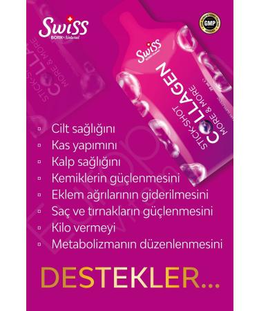 Bork Swiss Natural 4-Set Collagen Beauty Complex 60x20ml Collagen Stick Shot 60 Type I-II-III Biotin-Magnesium-B12 - Buy Online on GoSupps.com