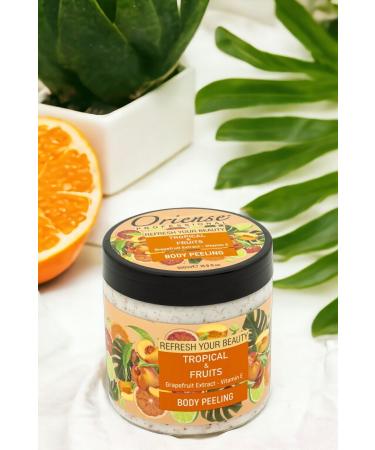 ORIENSE Tropical Fruit Body Peeling Vibrant Freshness with Grapefruit Extract and Vitamin E 500ml - Buy Online on GoSupps.com