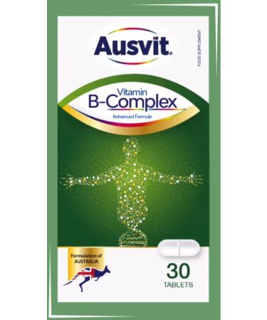 Ausvit B-Complex Advanced Formula Two Boxes Vitamin B Complex Containing Tablet Supplementary Food 30Tb - Buy Online on GoSupps.com