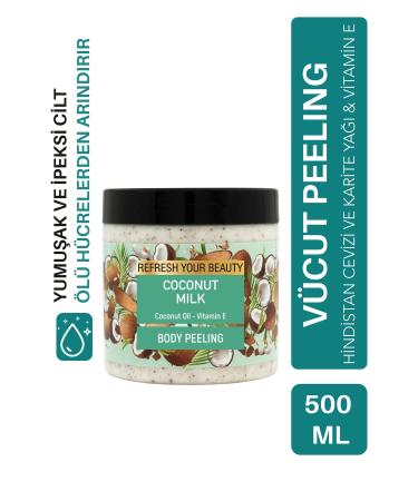 ORIENSE Coconut Milk Body Scrub Gentle Purification with Coconut Oil and Vitamin E 500ml