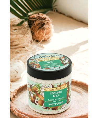 ORIENSE Coconut Milk Body Scrub Gentle Purification with Coconut Oil and Vitamin E 500ml - Buy Online on GoSupps.com