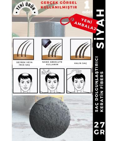 COSTREND Hair Volumizing Keratin Fibers BLACK 27GR Topical Hair Powder Hair Concealer Hair Fiber Barber - Buy Online on GoSupps.com