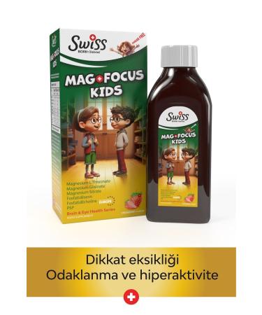 Bork Swiss Natural Mag Focus Kids Syrup 150 ml Magnesium L-Threonate Focus For Children Magnesium Syrup