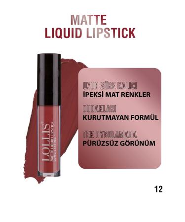 Lollis Matte Liquid Lipstick 12 / Matte Liquid Lipstick 12 - Buy Online on GoSupps.com
