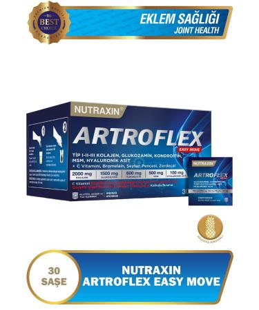 Nutraxin Artroflex Easy Move 30 Pieces Sachet - (Glucosamine Chondroitin MSM Bromelain Collagen Okra Flower) - Buy Online on GoSupps.com
