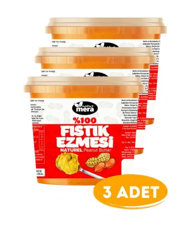 Naturmera 0 Pure No Sugar Added Peanut Butter 1000 G X 3 ( 3000 G )