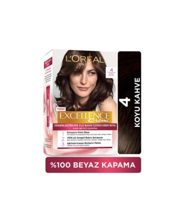 L'Oreal Paris L'or al Paris Excellence Creme Hair Dye - 4 Dark Brown