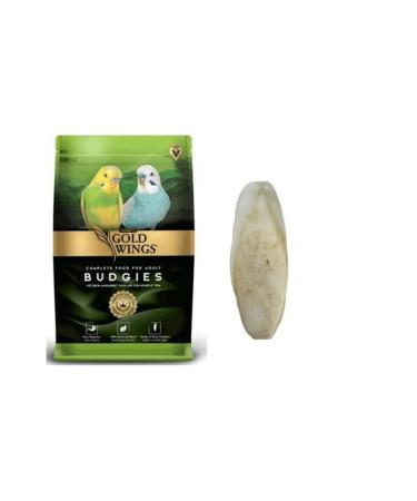 Gold Wings Premium Budgie Bird Food 1 Kg + Squid Bone