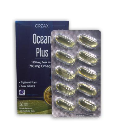 Ocean Ocean Plus 1200 mg Fish Oil 780 mg Omega 3 Lemon Flavored - Buy Online on GoSupps.com