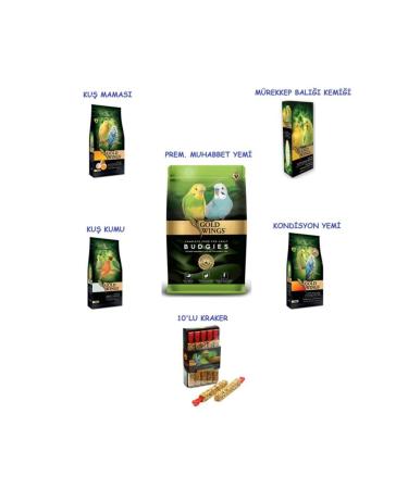 Gold Wings Budgie Food Set