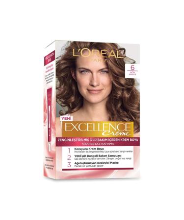 L'Oreal Paris Excellence Creme 6 Light Brown Hair Dye