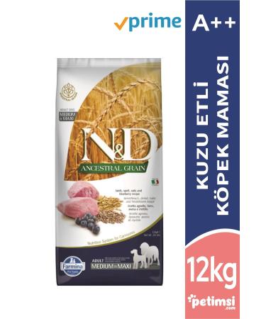 & D Ancestral Grain Lamb Blueberry Low Grain Adult Dog Food 12 Kg