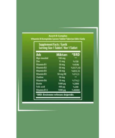 Ausvit B-Complex Advanced Formula Two Boxes Vitamin B Complex Containing Tablet Supplementary Food 30Tb - Buy Online on GoSupps.com