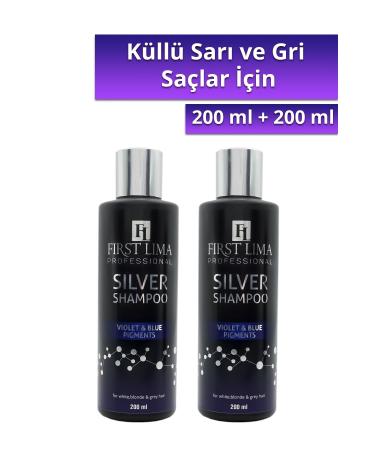 First Lima Professional Anti-Orange Purple Shampoo for Blonde and Gray Hair 2 Pieces 200 ml - Buy Online on GoSupps.com