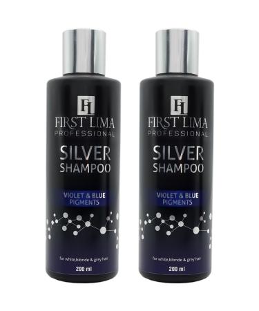 First Lima Professional Anti-Orange Purple Shampoo for Blonde and Gray Hair 2 Pieces 200 ml